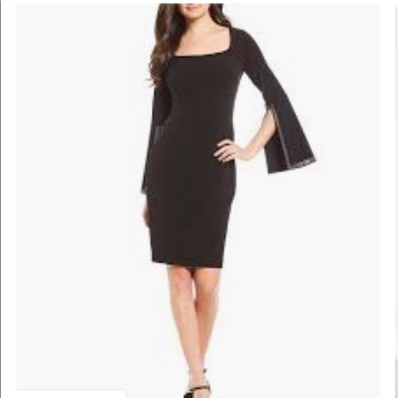 black dress with silver accents